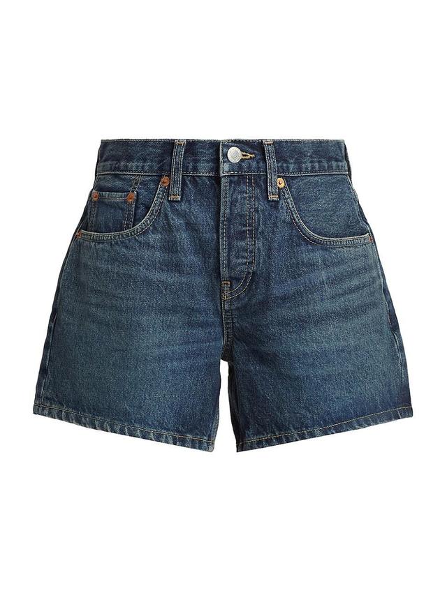 Womens Mid-Rise Denim Shorts Product Image