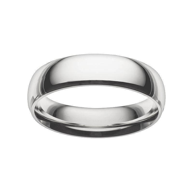 AXL Stainless Steel Mens Wedding Band Silver Product Image