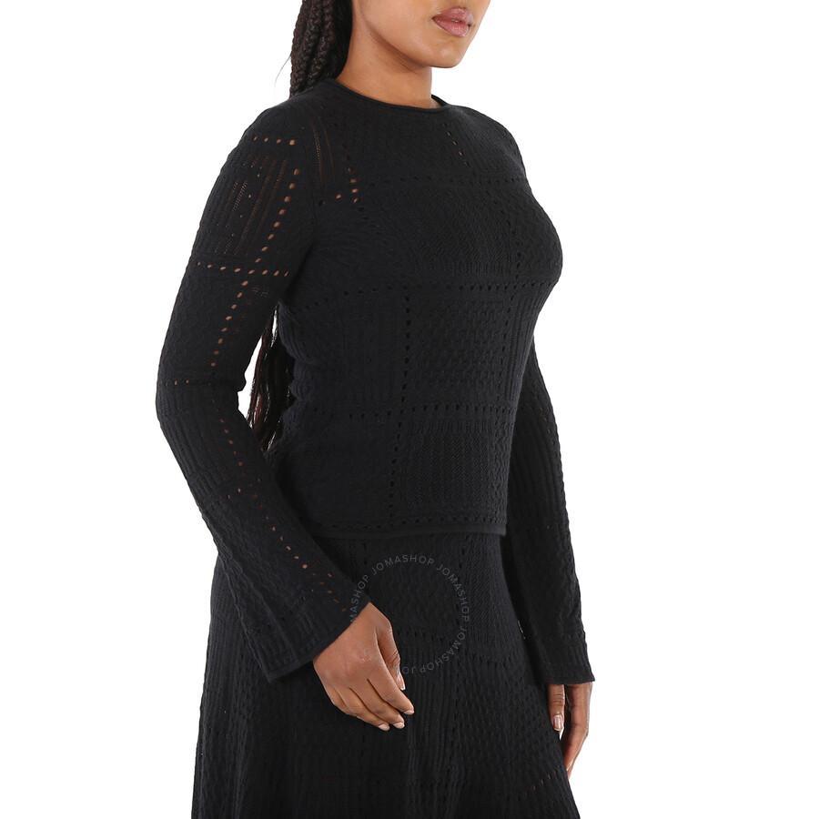 Chloe Ladies Black Knitted Pullover Jumper Product Image