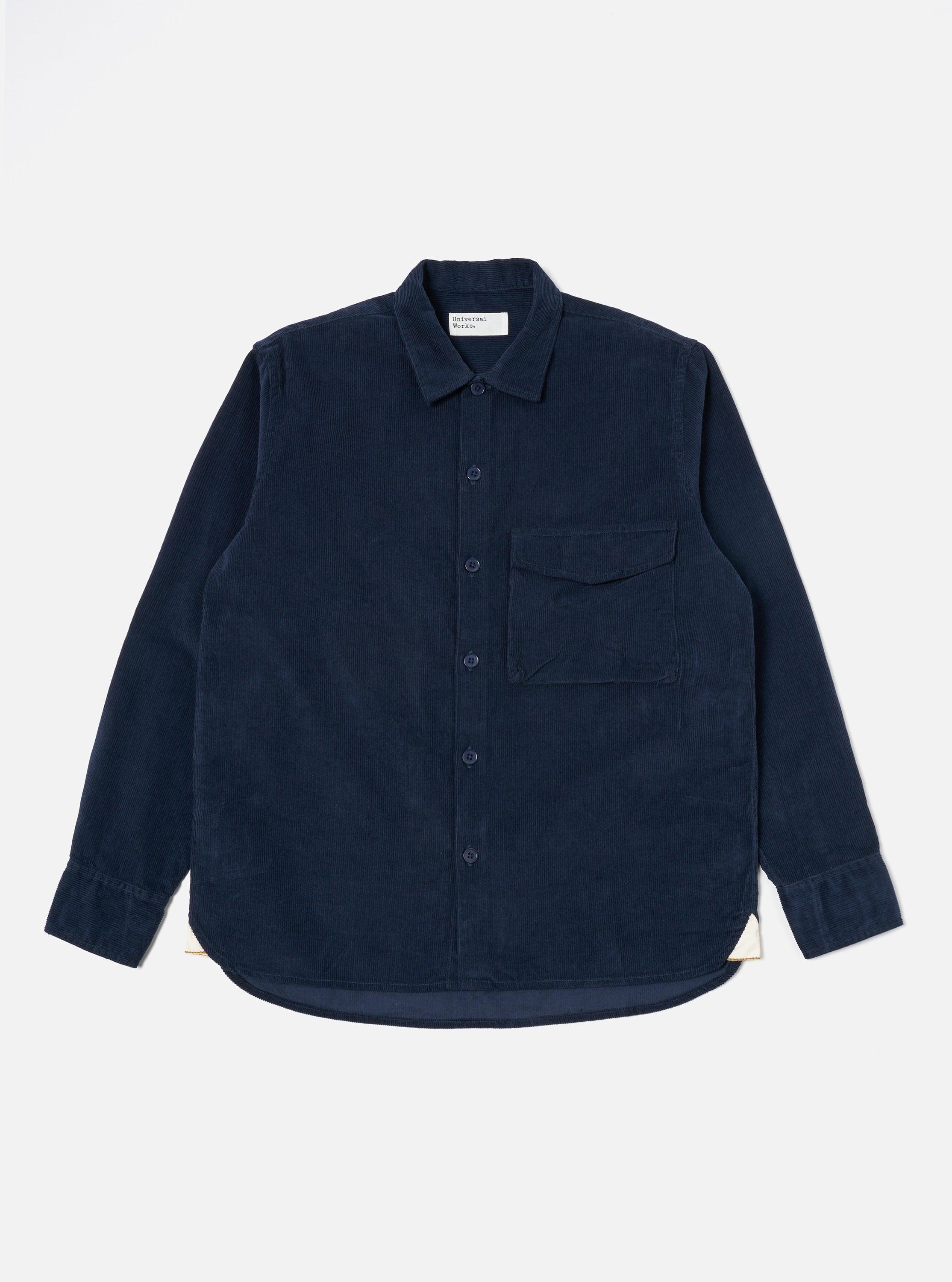 Universal Works Field Shirt in Navy Fine Cord product image