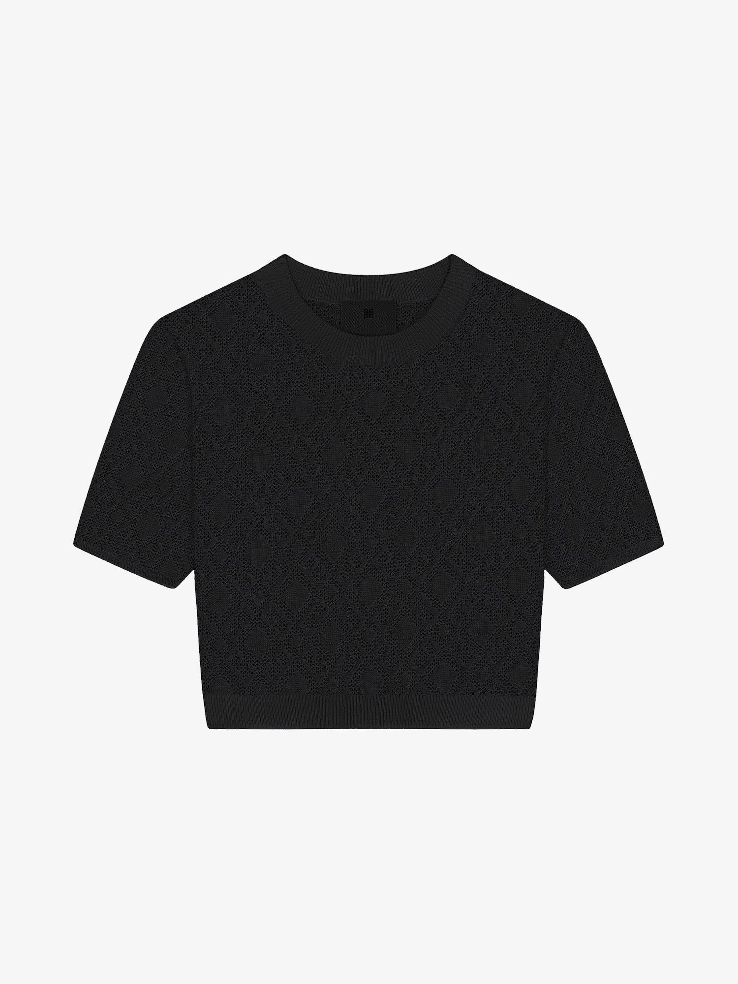 Cropped sweater in monogram 72 jacquard Product Image