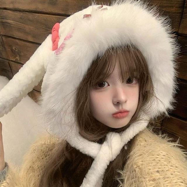 Bunny Ear Fluffy Hat Product Image