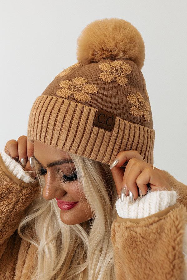 Snow Cutie Pom Beanie in Iced Latte Product Image