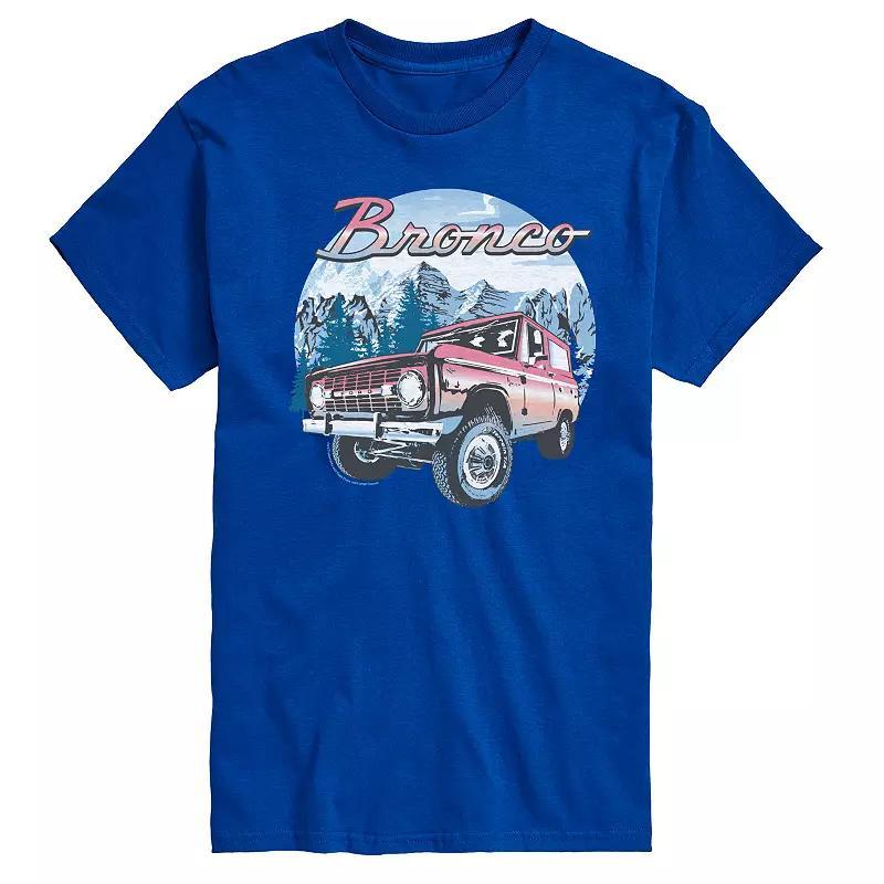 Big & Tall Ford Bronco Snowy Mountains Graphic Tee, Mens Product Image