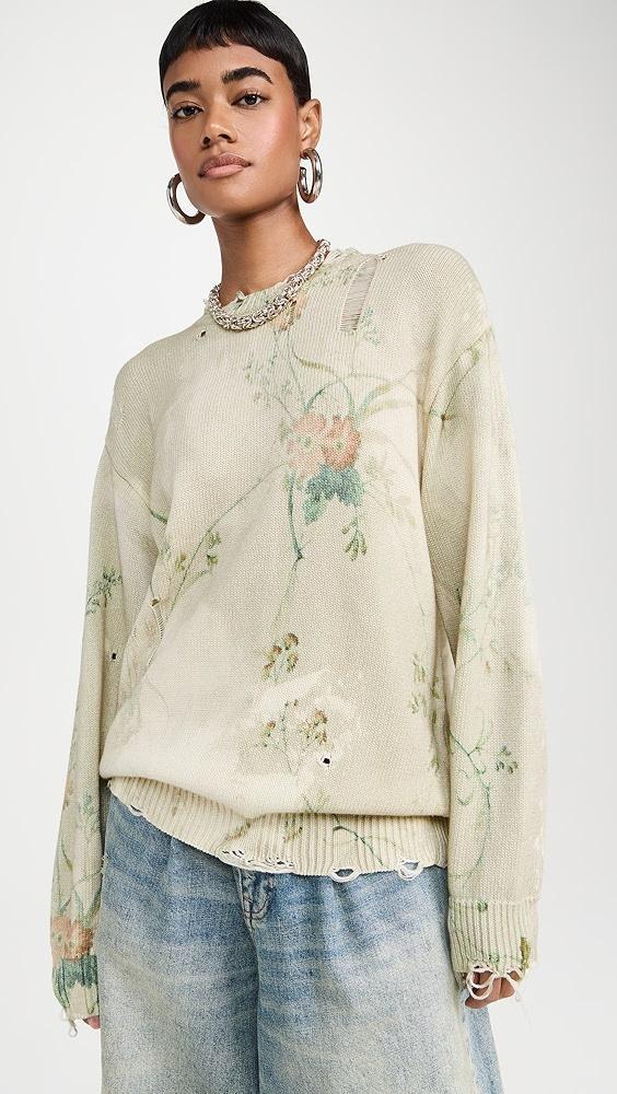 R13 Printed Boyfriend Sweater | Shopbop product image