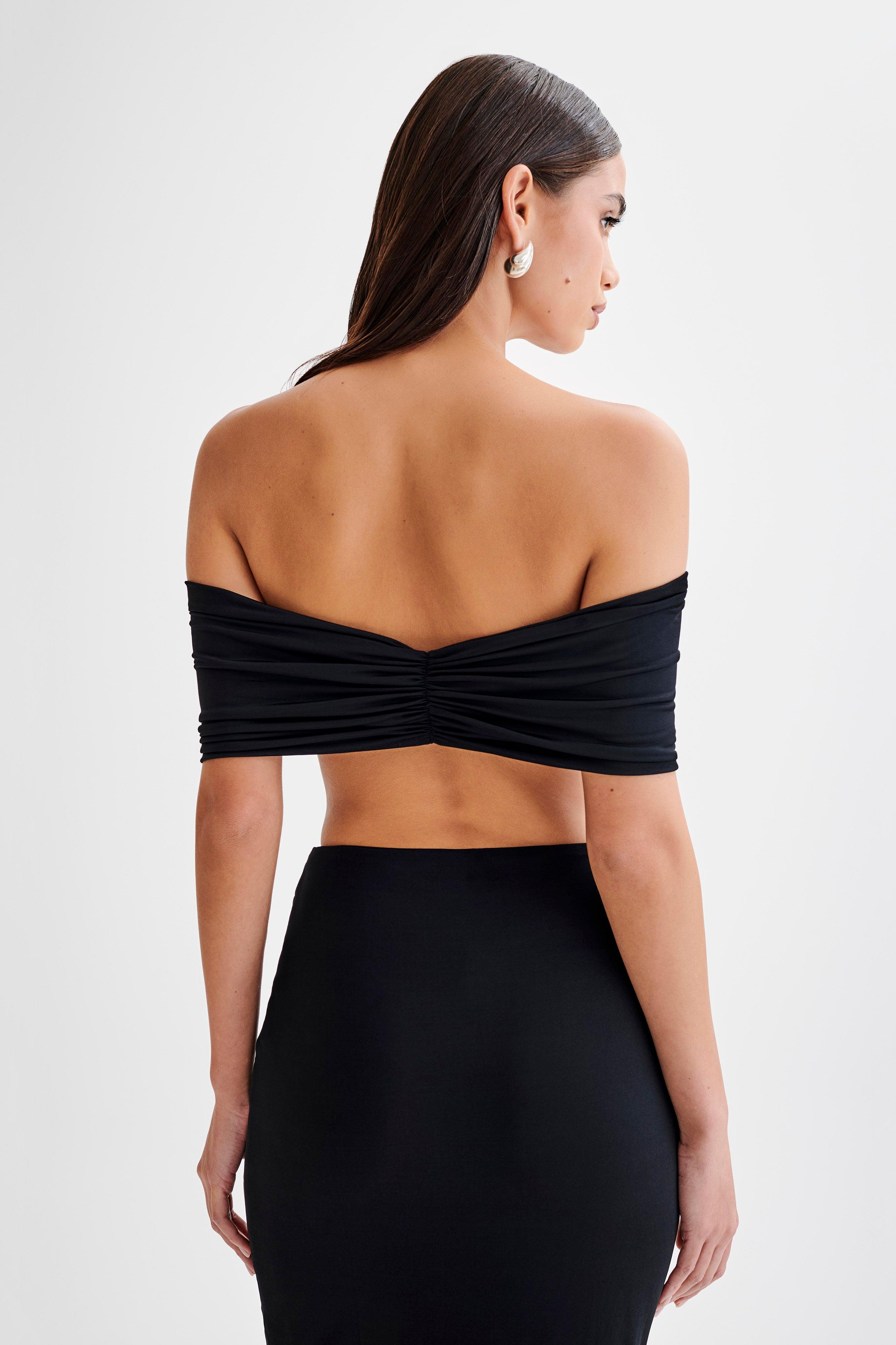 Amber Slinky Crop Top - Black Product Image