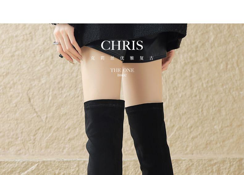 Faux Suede Over The Knee Boots Product Image