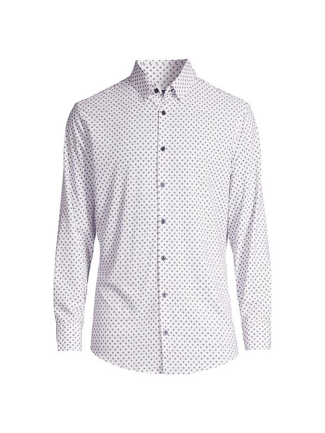 Mens Monaco Geomtric Long-Sleeve Shirt Product Image