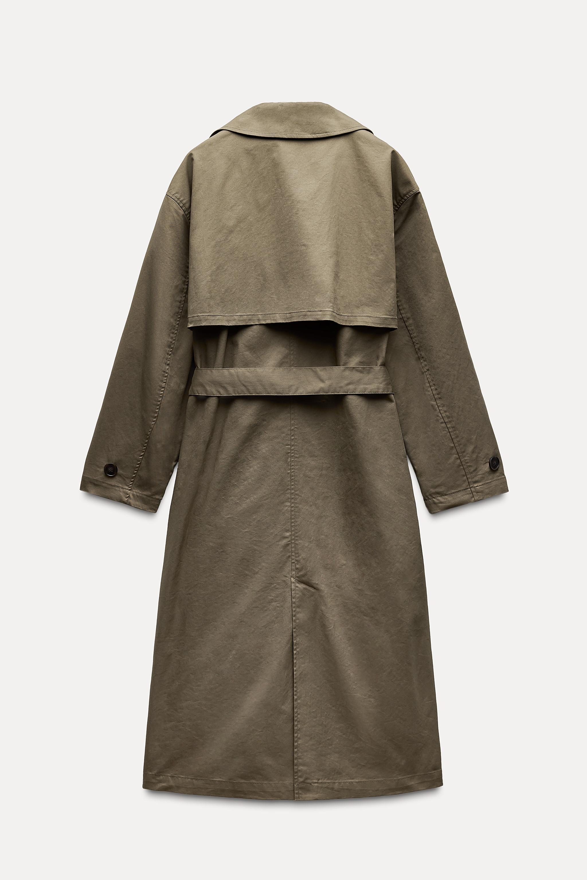 LONG BELTED TRENCH COAT Product Image