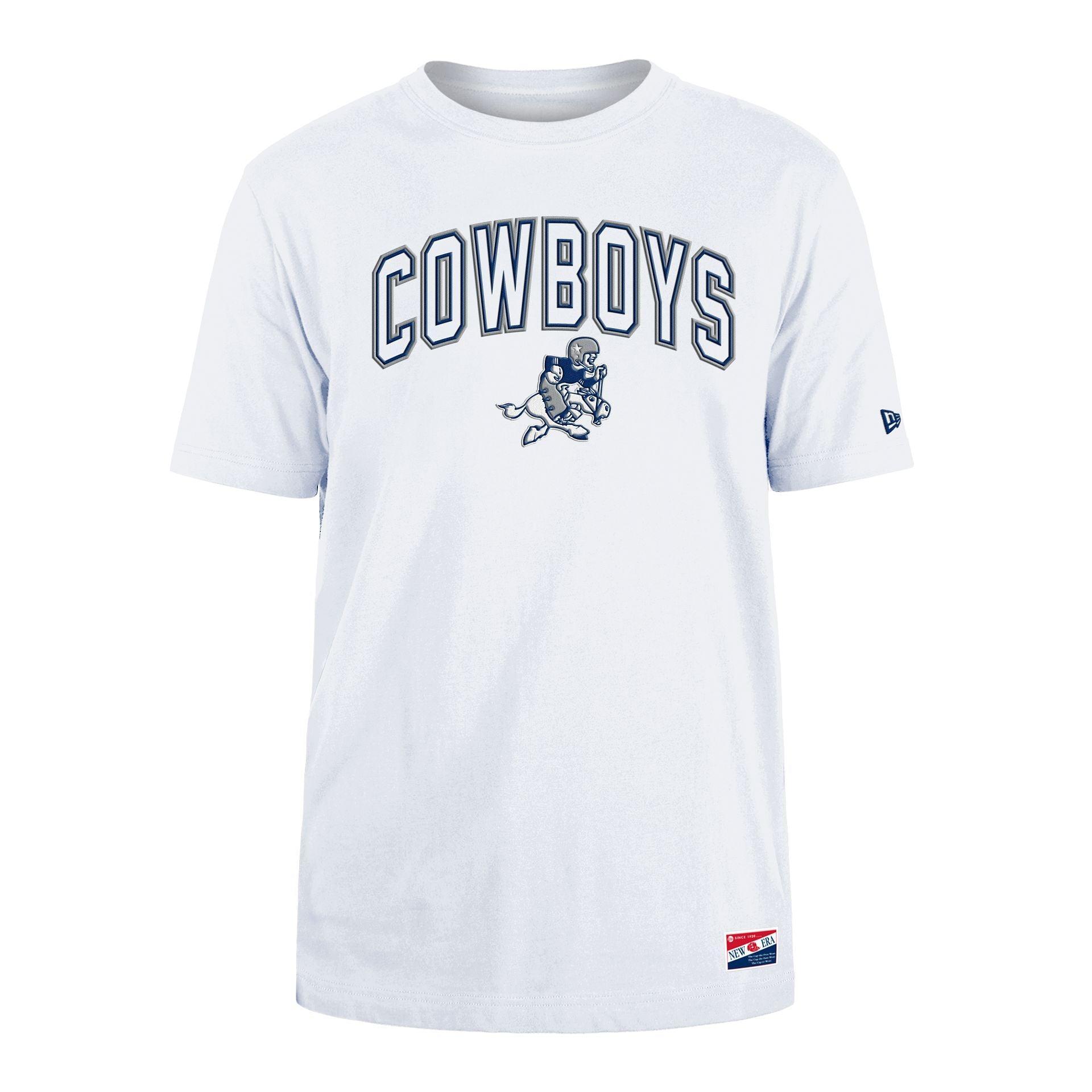 Dallas Cowboys Throwback White T-Shirt Male Product Image