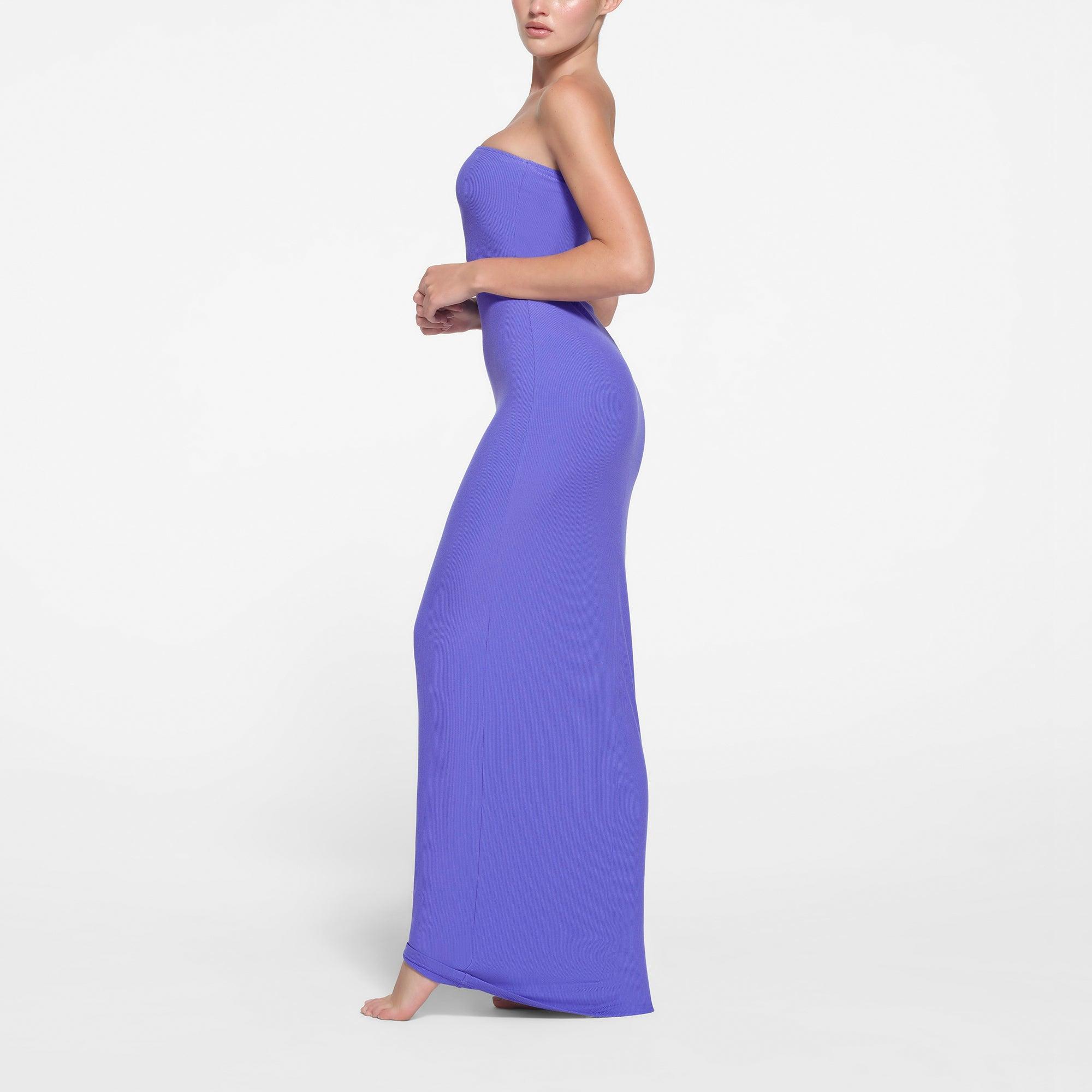 SOFT LOUNGE TUBE DRESS | TANZANITE Product Image