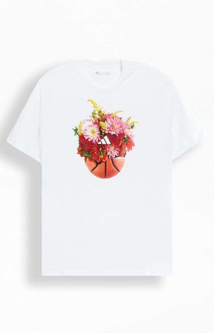 Adidas Men's Eco Floral Hoops Graphic T-Shirt Product Image