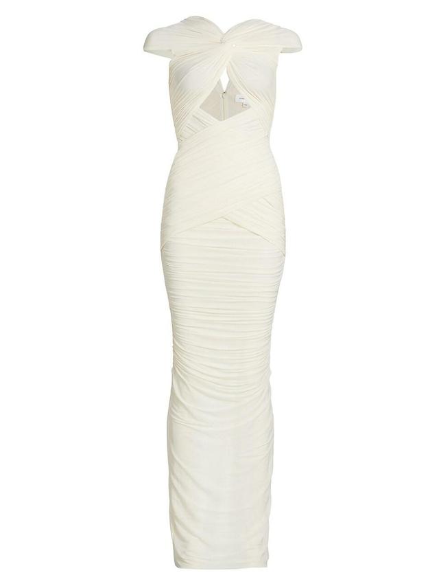 Womens Nasha Ruched Twisted Cut-Out Maxi Dress Product Image