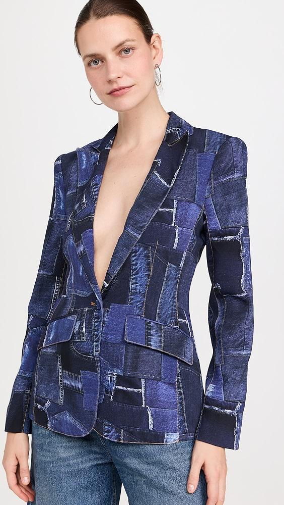 Cinq à Sept Photoreal Denim Cheyenne Blazer | Shopbop Product Image