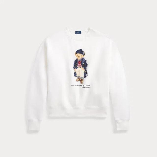 POLO RALPH LAUREN Polo Bear Fleece Crewneck In White Product Image