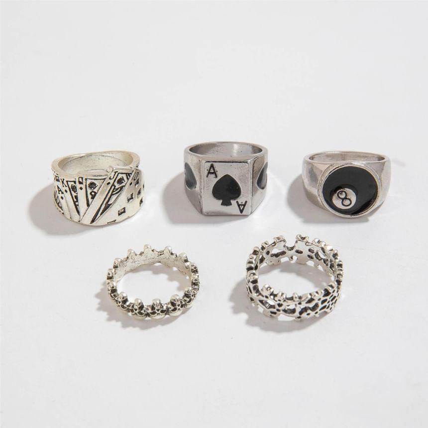 Poker Alloy Open Ring (Various Designs) / Set Product Image