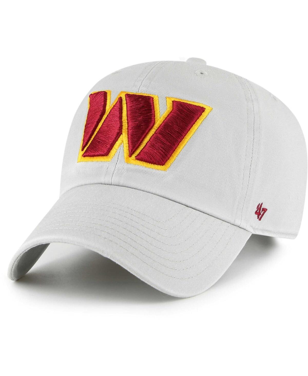 Mens 47 Gray Washington Commanders Clean Up Adjustable Hat Product Image