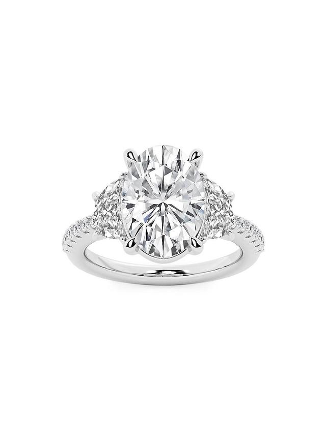 Womens 14K White Gold & Oval Lab-Grown Diamond Ring/2.75-7.00 TCW Product Image