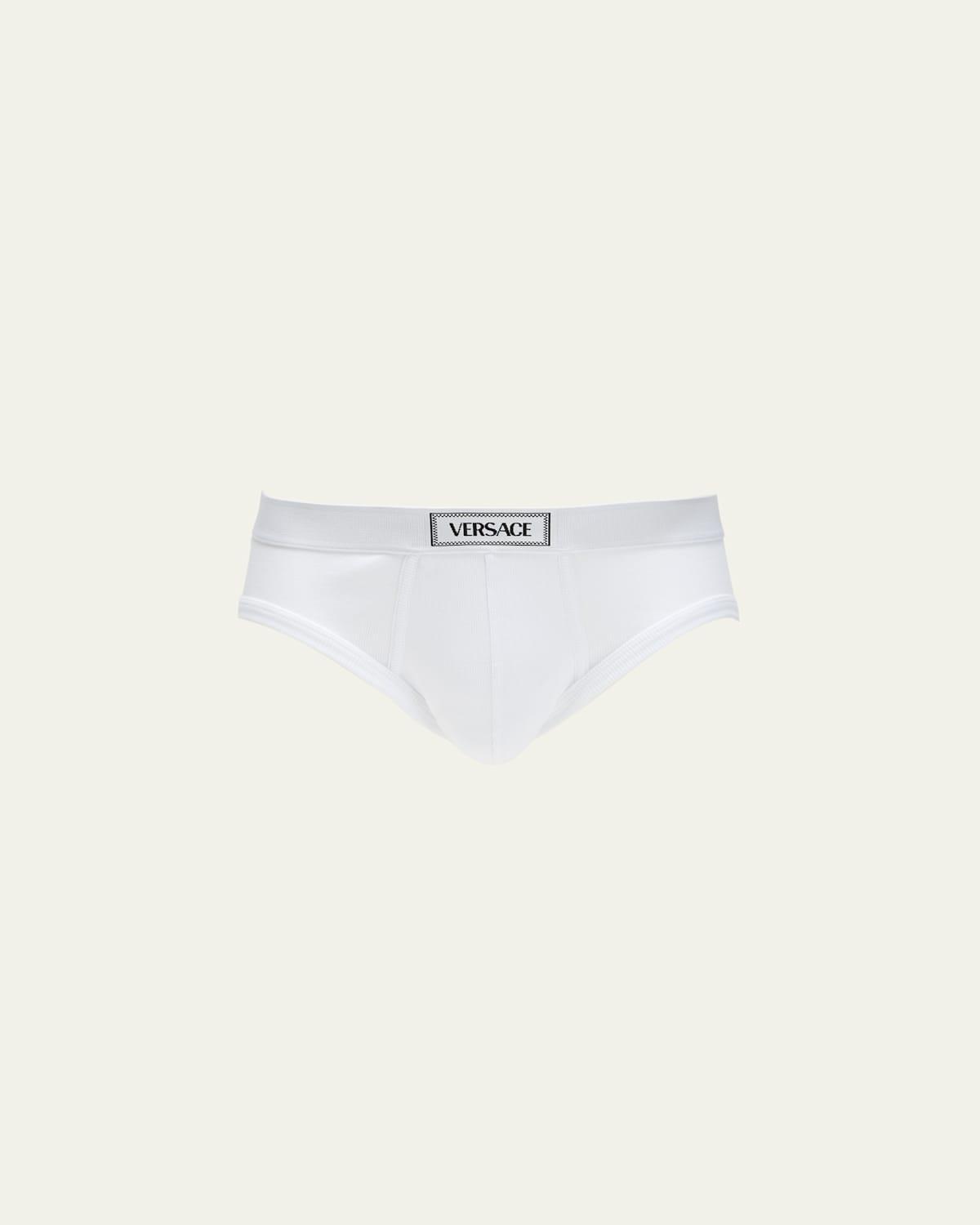 Mens Ribbed Logo Briefs Product Image