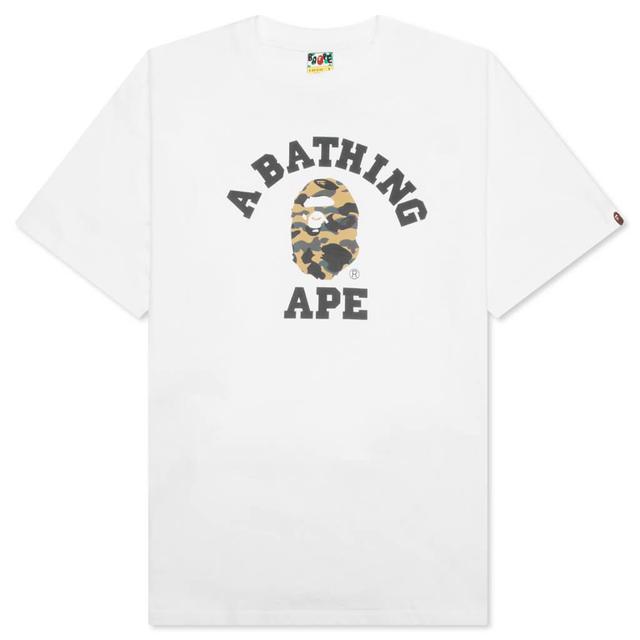 1st Camo College Tee - White/Yellow Male Product Image