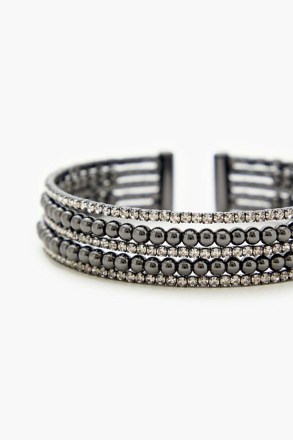 Beaded Rhinestone Bangle Bracelet | Forever 21 Product Image