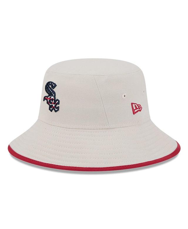 New Era Mens Khaki Chicago White Sox 2024 Fourth of July Bucket Hat Product Image