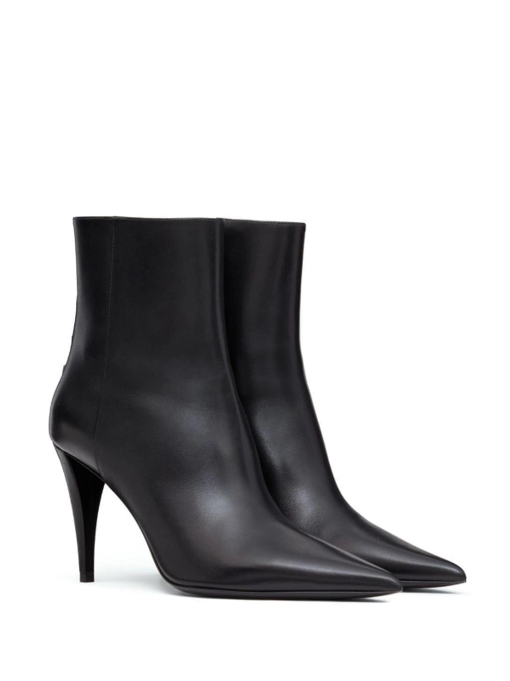 VALENTINO GARAVANI Women's Rockstud Calfskin Ankle Boots In Black Product Image