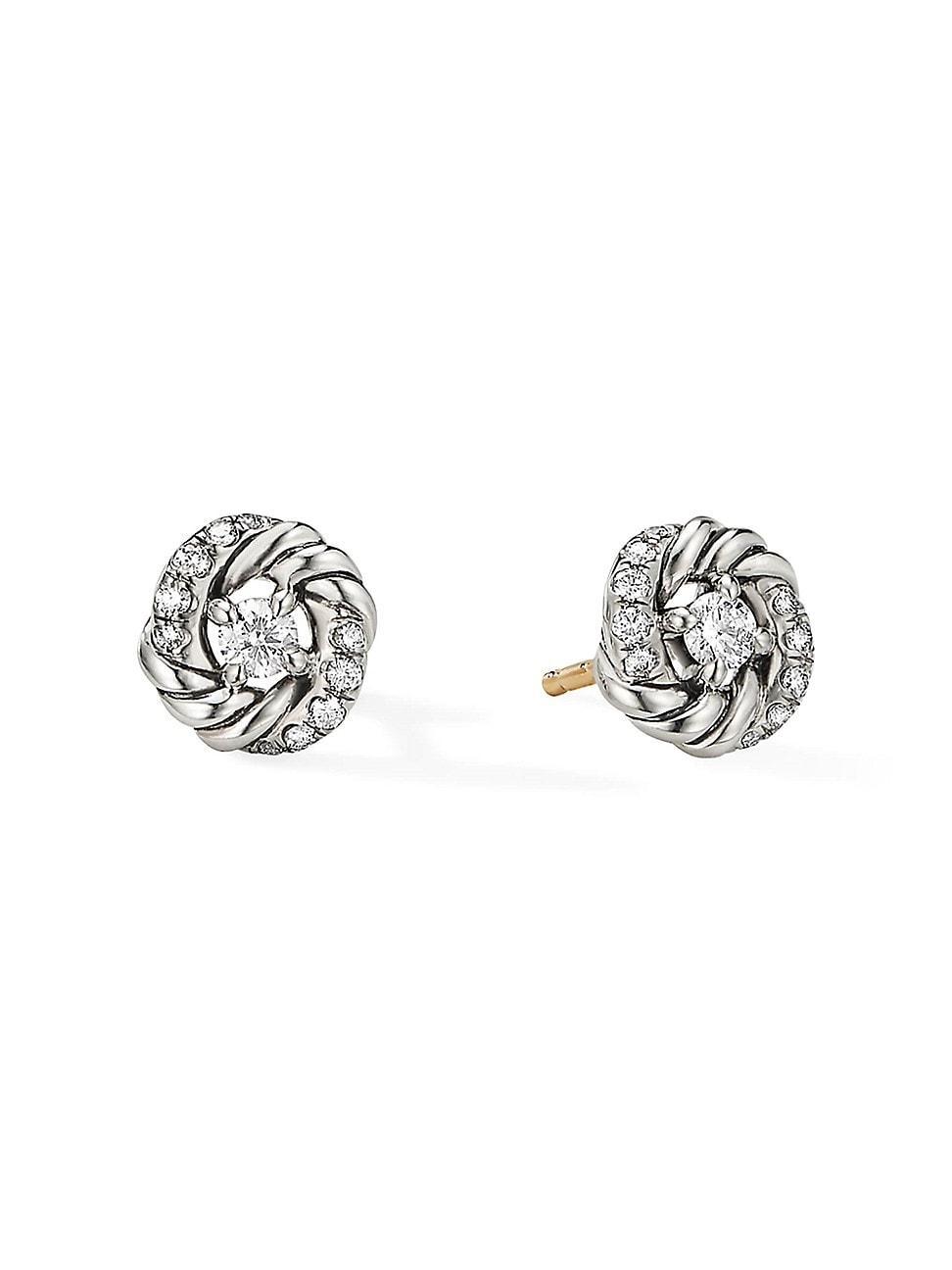 Womens Petite Infinity Earrings With Diamonds Product Image