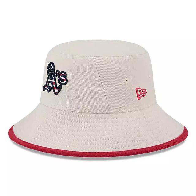 Mens New Era Khaki Oakland Athletics 2024 Fourth of July Bucket Hat Product Image