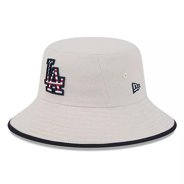 New Era Mens Khaki Los Angeles Dodgers 2024 Fourth of July Bucket Hat Product Image