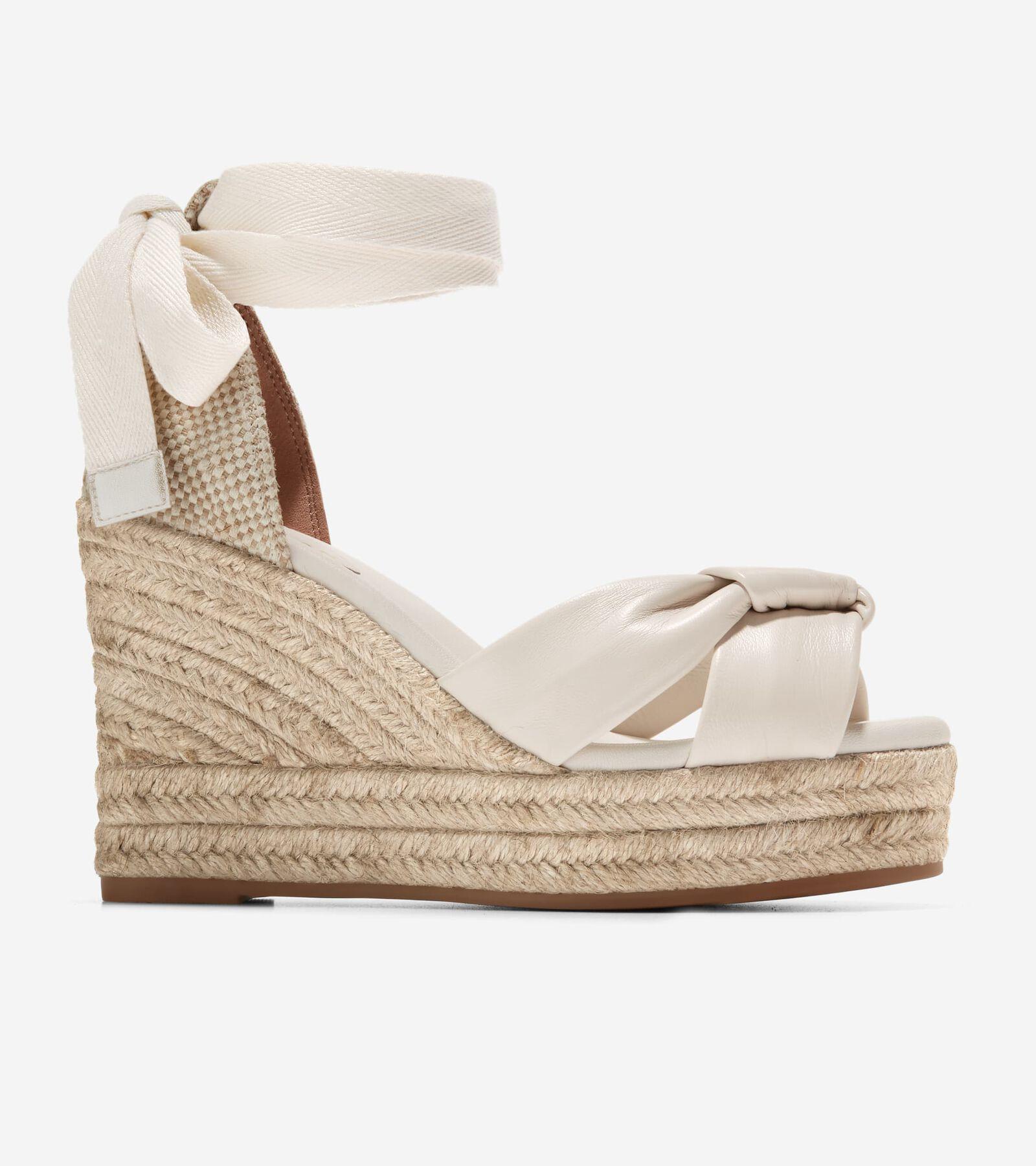 Womens Hampton Leather Espadrille Platform Sandals Product Image