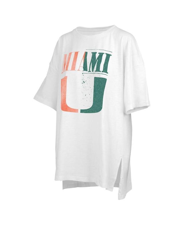 Womens Pressbox Miami Hurricanes Lickety-Split Oversized T-Shirt Product Image