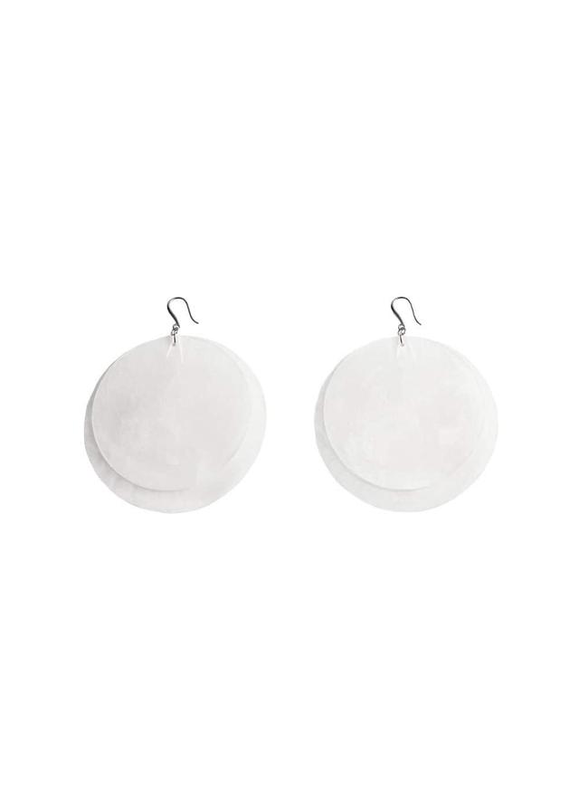 MANGO - Shell pendant earrings - One size - Women Product Image