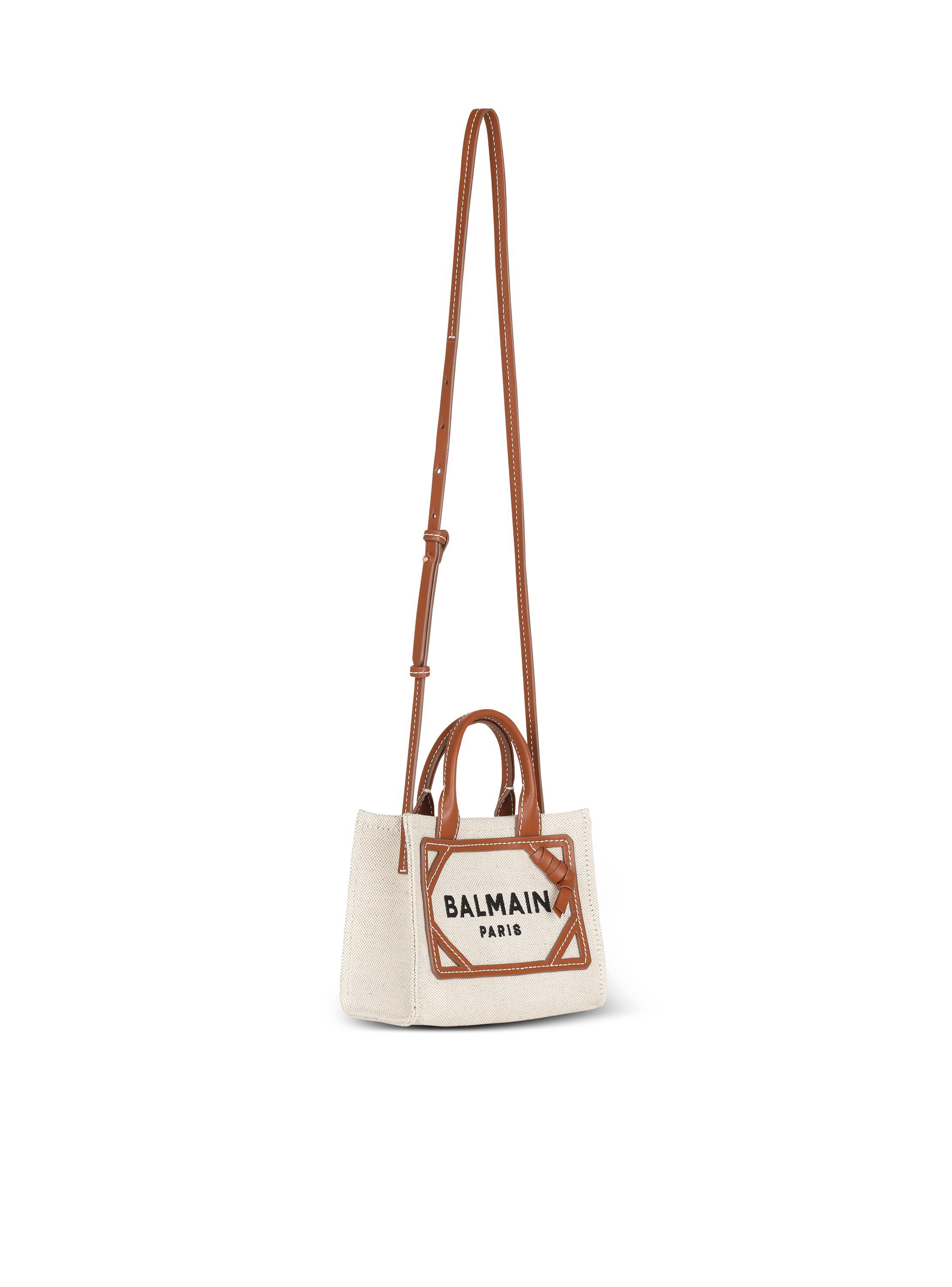 B-Army mini canvas shopping bag with leather inserts Product Image