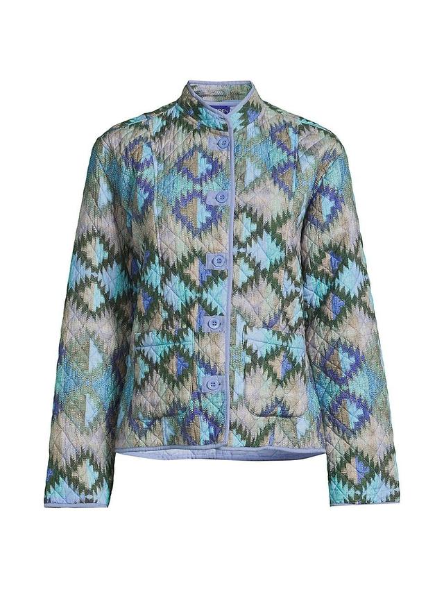 Womens Andy Geometric Quilted Button-Up Jacket Product Image