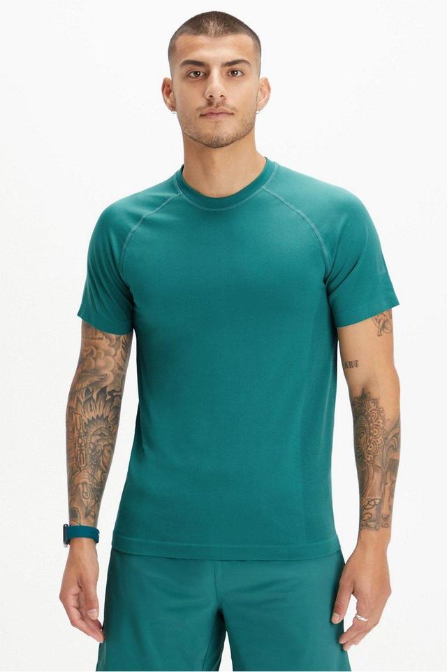 Fabletics Men Universal Tennis Training Day Tee male Ut Soft Pine Size XL Product Image