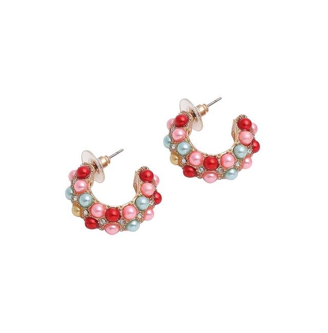 Sohi Womens Cluster Hoop Earrings Product Image