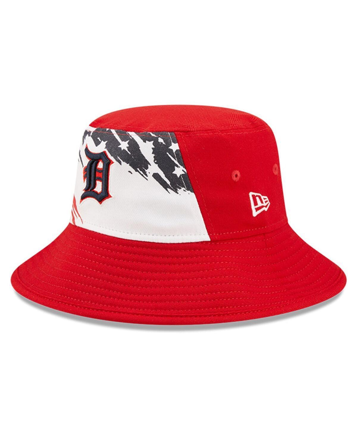 Mens New Era Red Detroit Tigers 2022 4th of July Bucket Hat Product Image