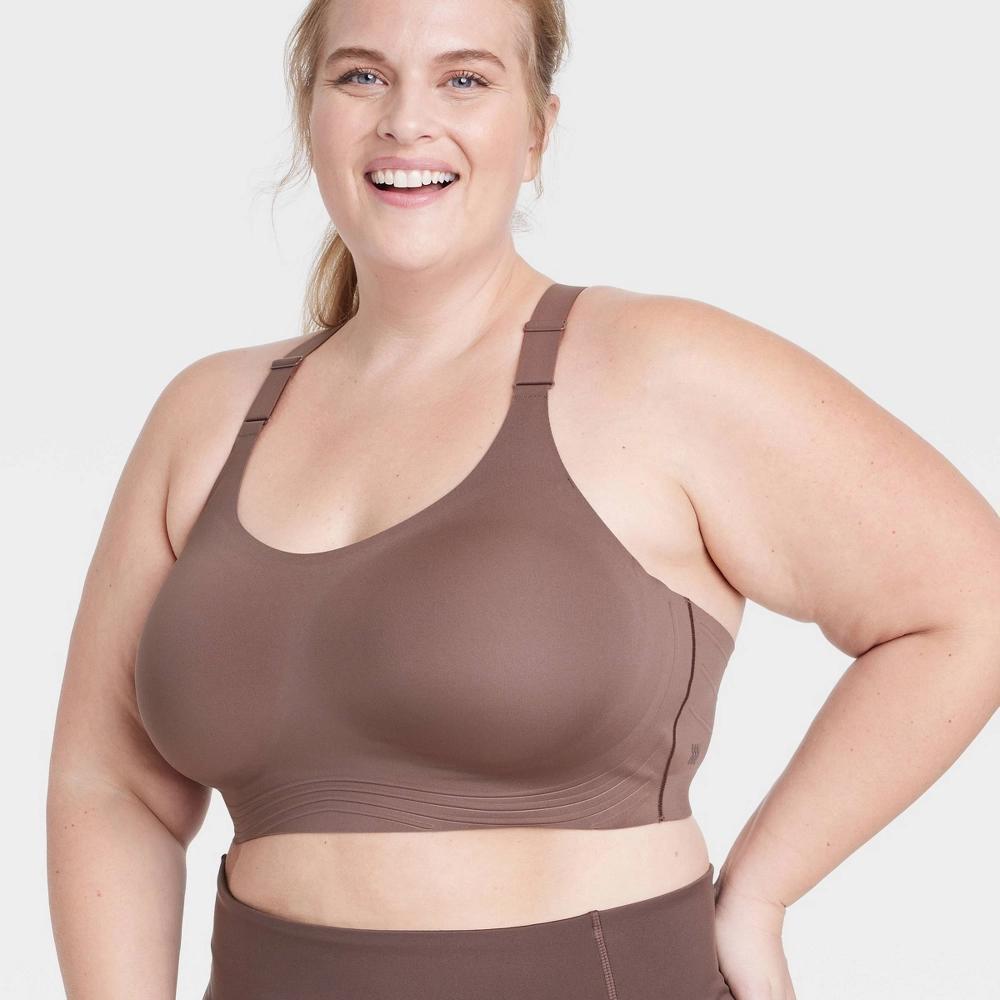 Women's Sculpt High Support Embossed Sports Bra - All In Motion™ Brown 4X Product Image