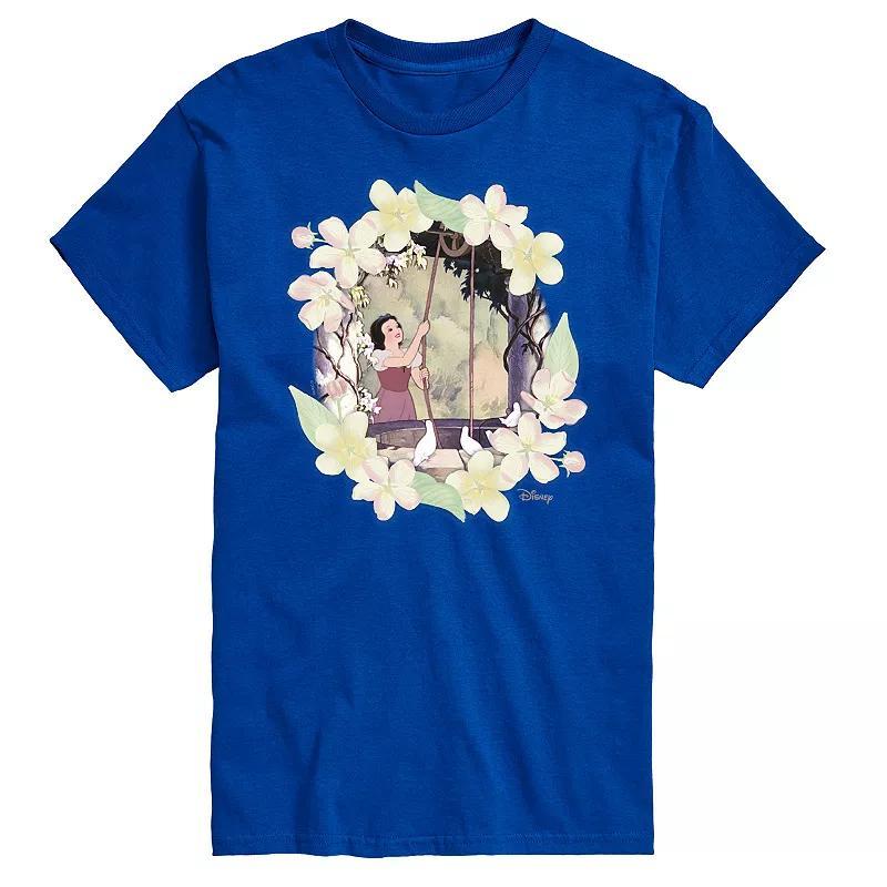 Disney Princess Big & Tall Snow White Flowers Graphic Tee, Mens Product Image