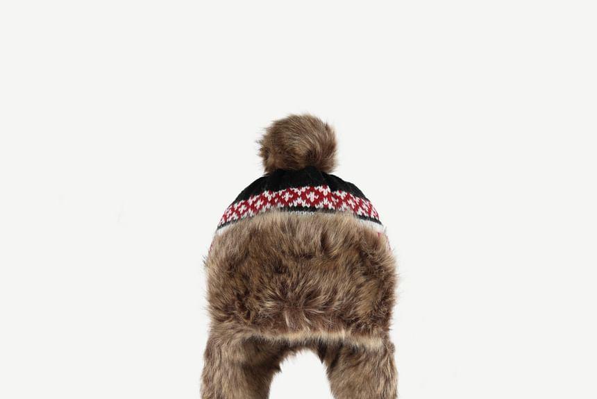 Pom Pom Fleece Trapper Hat Product Image