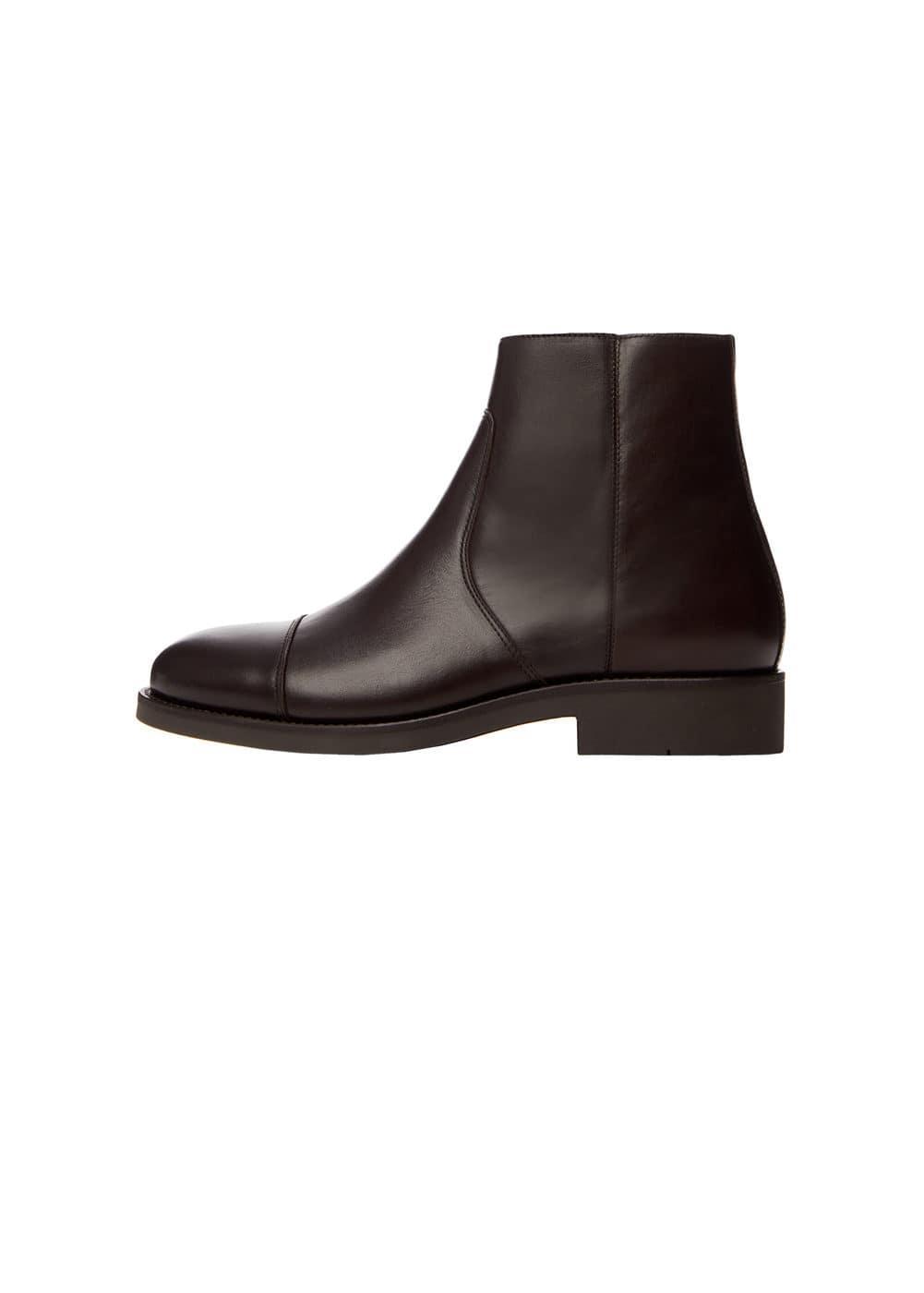 MANGO MAN - Leather Chelsea ankle boots brownMen Product Image