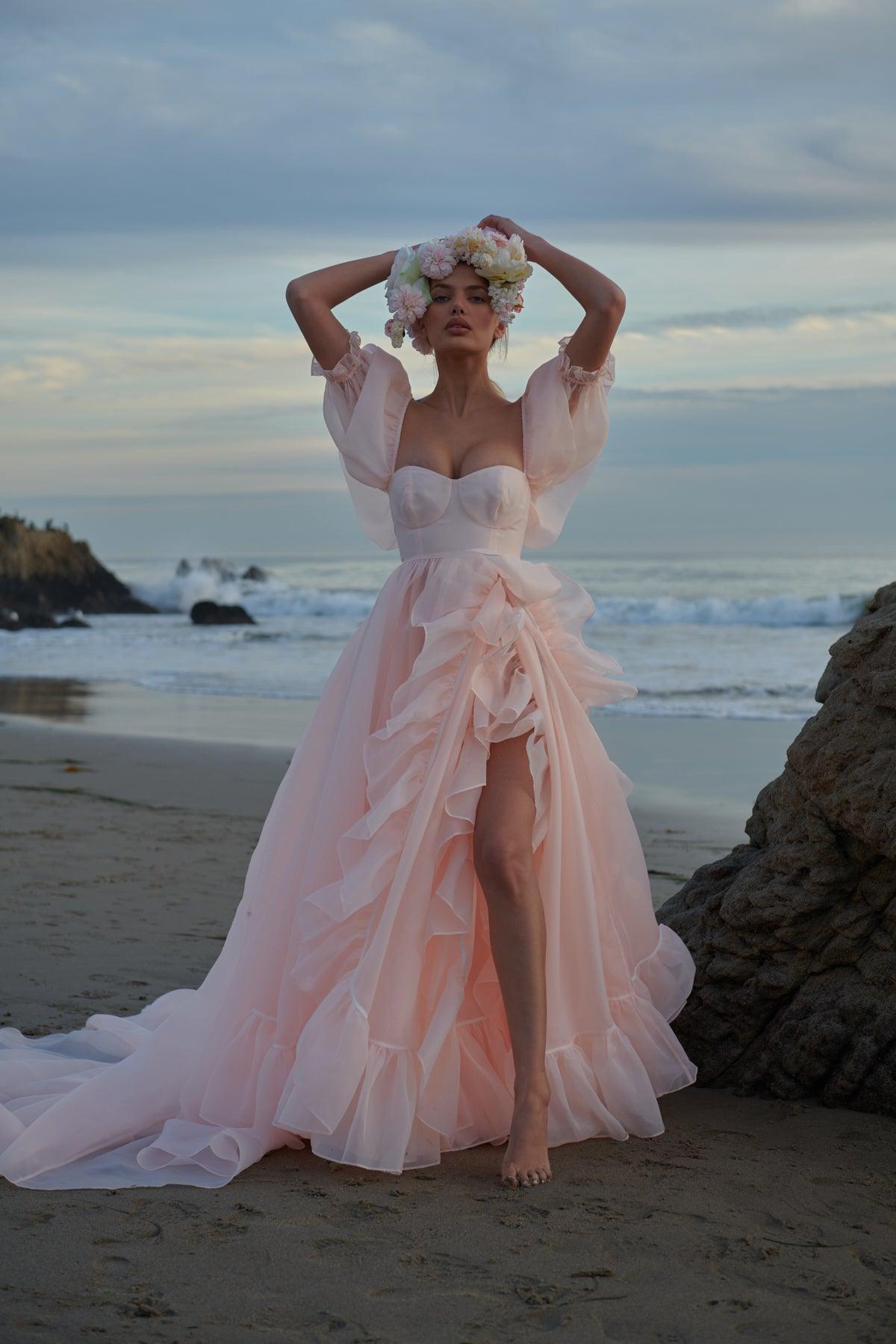 The Peach Fuzz in Bloom Bridal Gown Product Image