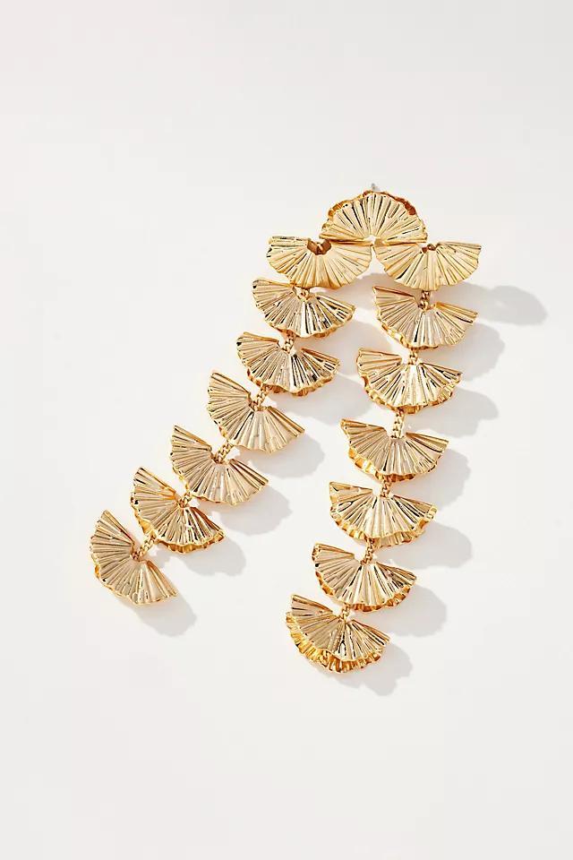 Half-Folded Metal Drop Earrings Product Image