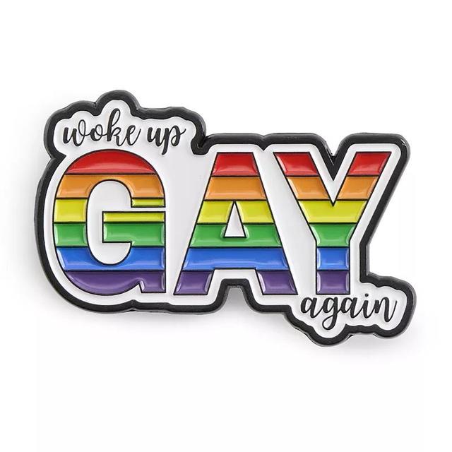 Rainbow Certified Woke Up Gay Again Pin, Womens Product Image