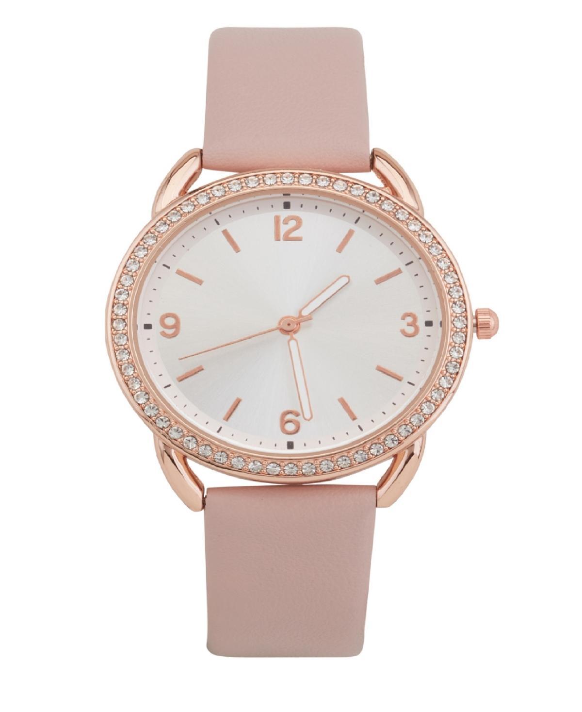 Jessica Carlyle Womens Blush Pink Strap Watch Product Image