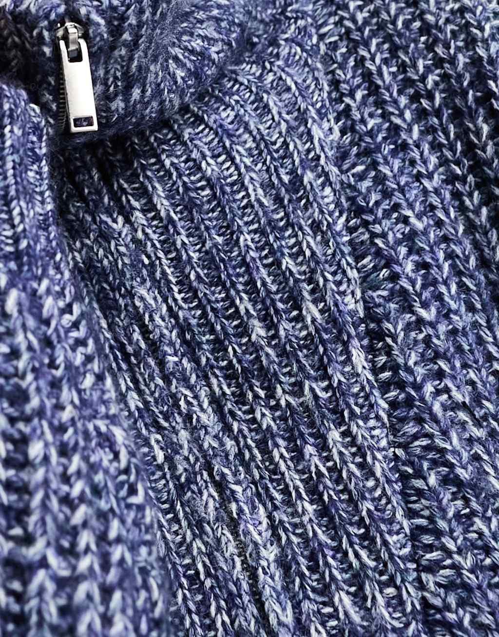 Cotton On zip up knitwear cardigan in blue  Product Image