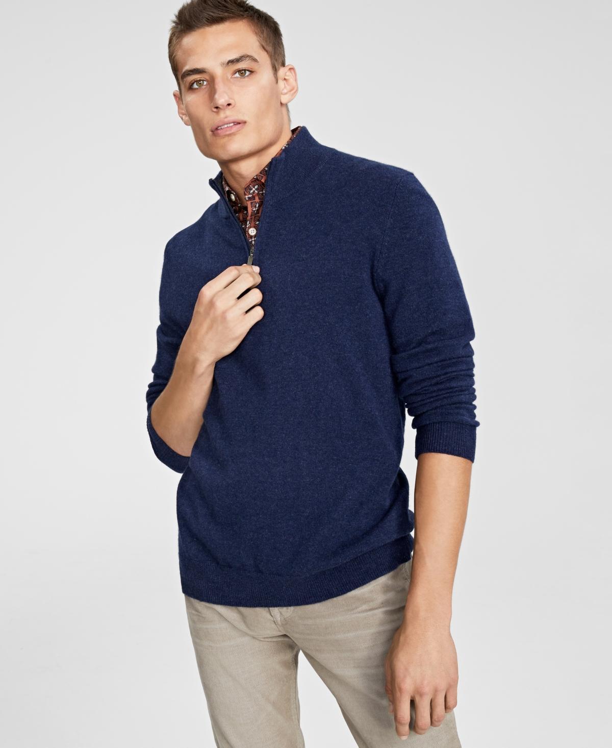 Club Room Mens Cashmere Quarter-Zip Sweater, Created for Macys Product Image