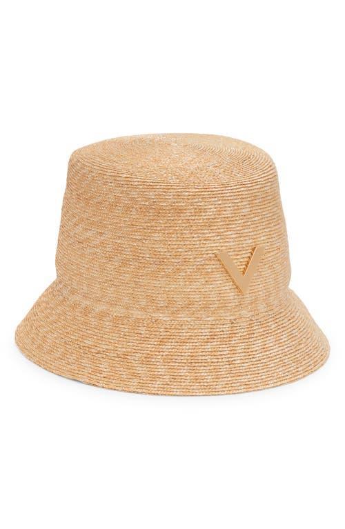 Valentino Garavani V Signature Bucket Hat in Tan Product Image