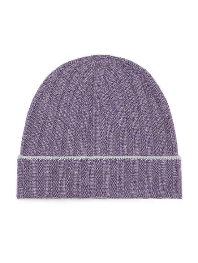 Mens Cashmere Rib Knit Beanie Product Image